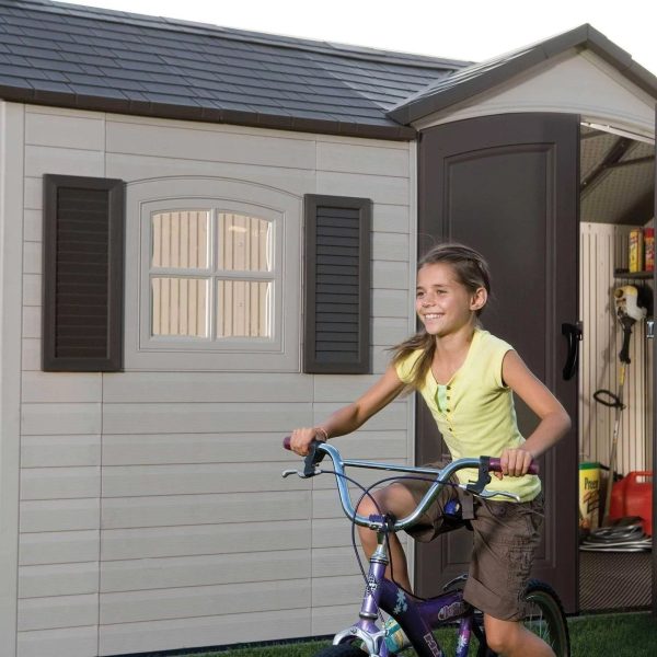Lifetime 15 ft. x 8 ft. Outdoor Garden Storage Shed with Double Doors & Skylights