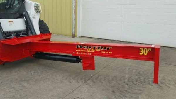 tm_warrior_on_bobcat_close_up.jpg TM Warrior Log Splitter Skid Steer Attachment (30” Stroke)