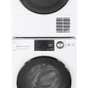 GE – 2.4 Cu. Ft. High Efficiency Stackable Front Load Washer with Steam and Sanitize – White