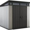 v1-22-1.jpg Keter Outdoor Storage Sheds, for House, Patio & Yard, Plastic Resin, Artisan, 7×7 Ft, Gray