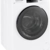 GE – 2.4 Cu. Ft. High Efficiency Stackable Front Load Washer with Steam and Sanitize – White